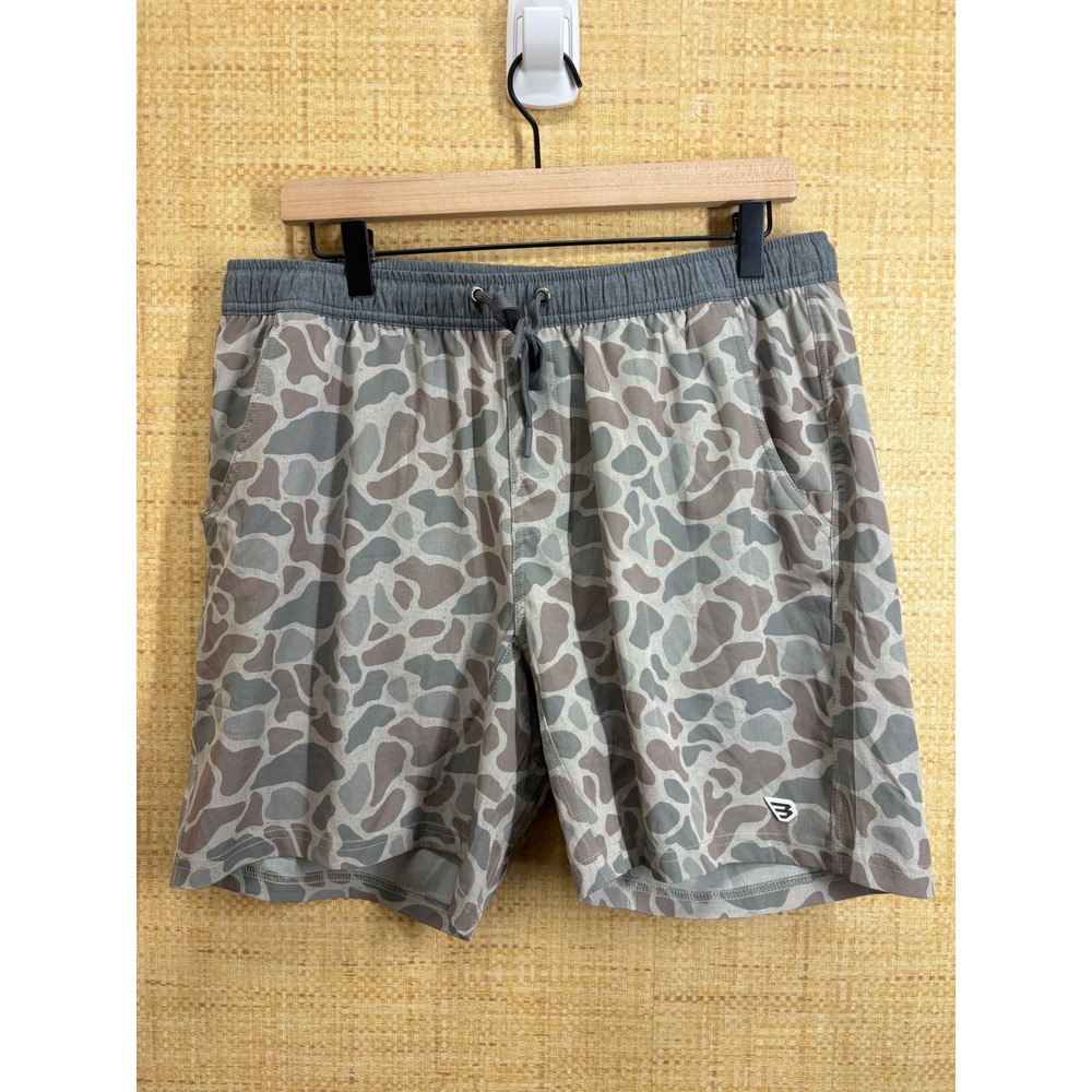 NWT Burlebo Duck Camo Performance Shorts Men's L 7" Inseam Hunting